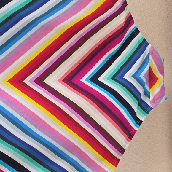 Stylest System  Dream Sculpt Zip Swimsuit Multicolor Stripes Large UPF 50 - Picture 8 of 16